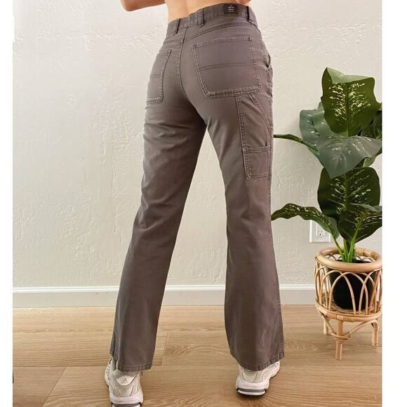 Y2K Calvin Klein Chocolate Brown Mid Rise Cargo Pants - Picture 1 of 8